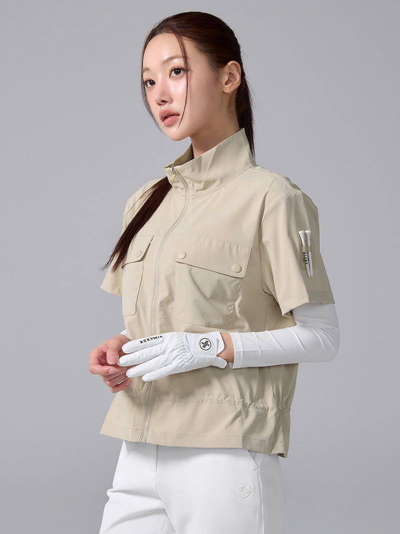 XGFJK01J1 ポケット付き 袖取り外し 2WAY ウィンドジャケット