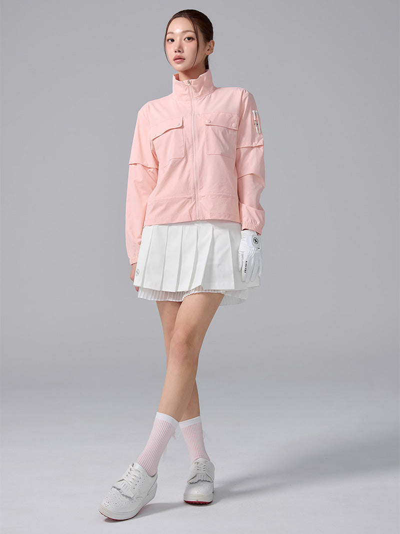 XGFJK01J1 ポケット付き 袖取り外し 2WAY ウィンドジャケット