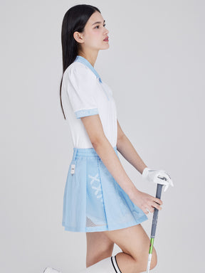 XGFSK06J2 サイドメッシュ インナー付き プリーツスカート