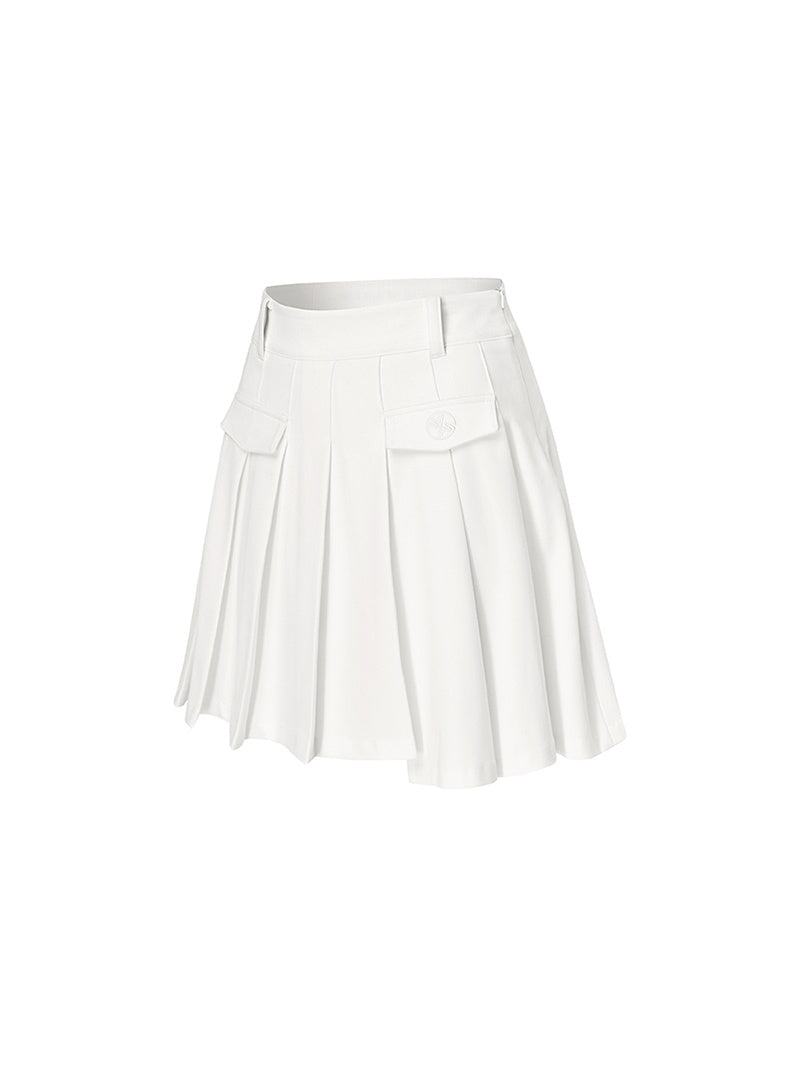 HYKE（ハイク）の「＜HYKE（ハイク）＞アシンメトリー プリーツスカート □□□◇（スカート）」 - WEAR