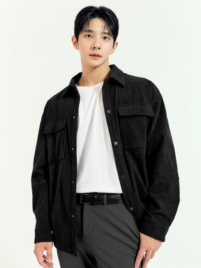 コーデュロイ ビッグポケット シャツジャケット