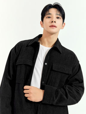 コーデュロイ ビッグポケット シャツジャケット