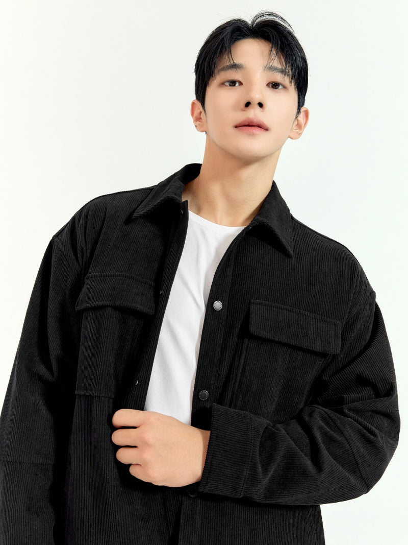 コーデュロイ ビッグポケット シャツジャケット