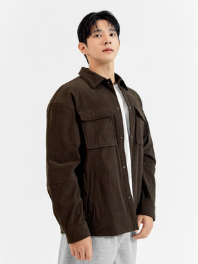 コーデュロイ ビッグポケット シャツジャケット