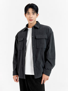 コーデュロイ ビッグポケット シャツジャケット