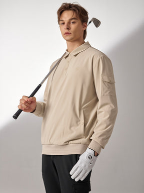 フレックス ウーブン ポロ 長袖