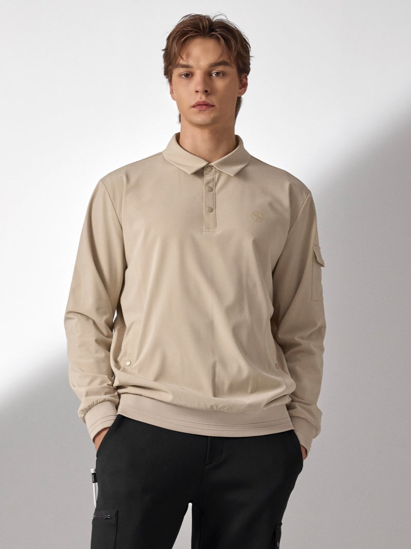 フレックス ウーブン ポロ 長袖