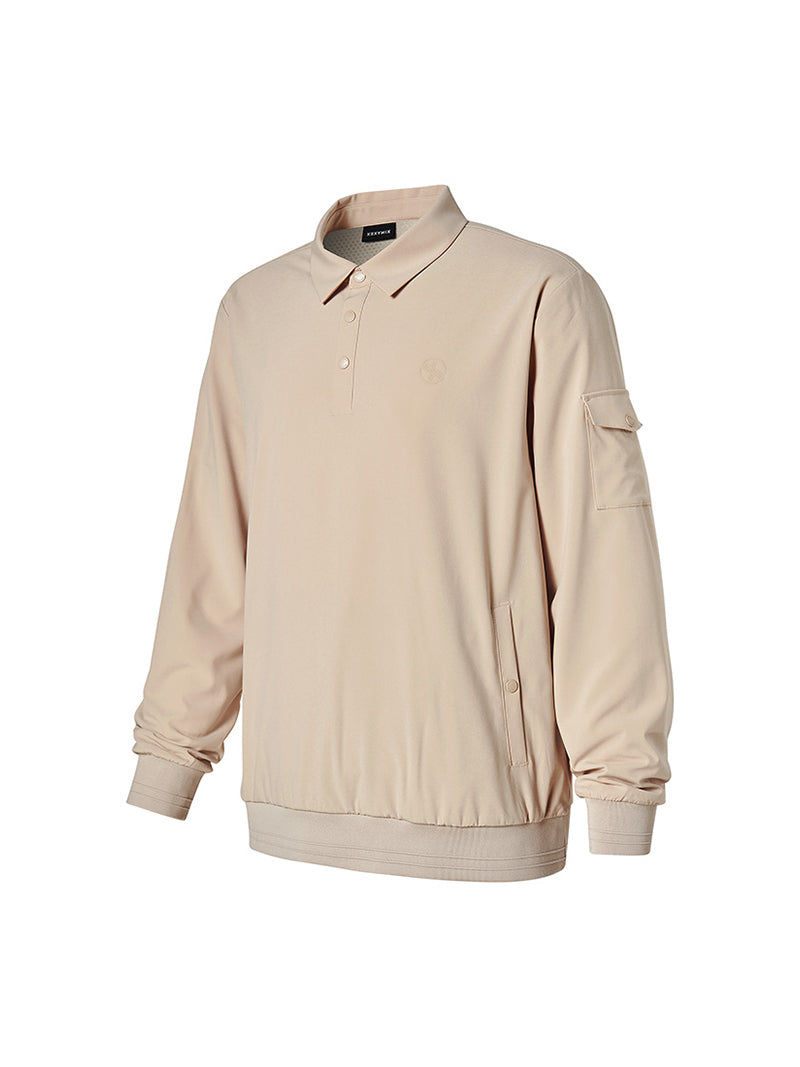 フレックス ウーブン ポロ 長袖