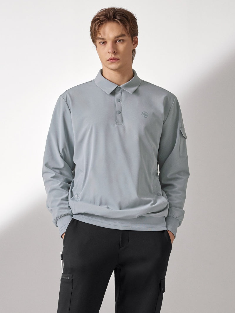 フレックス ウーブン ポロ 長袖