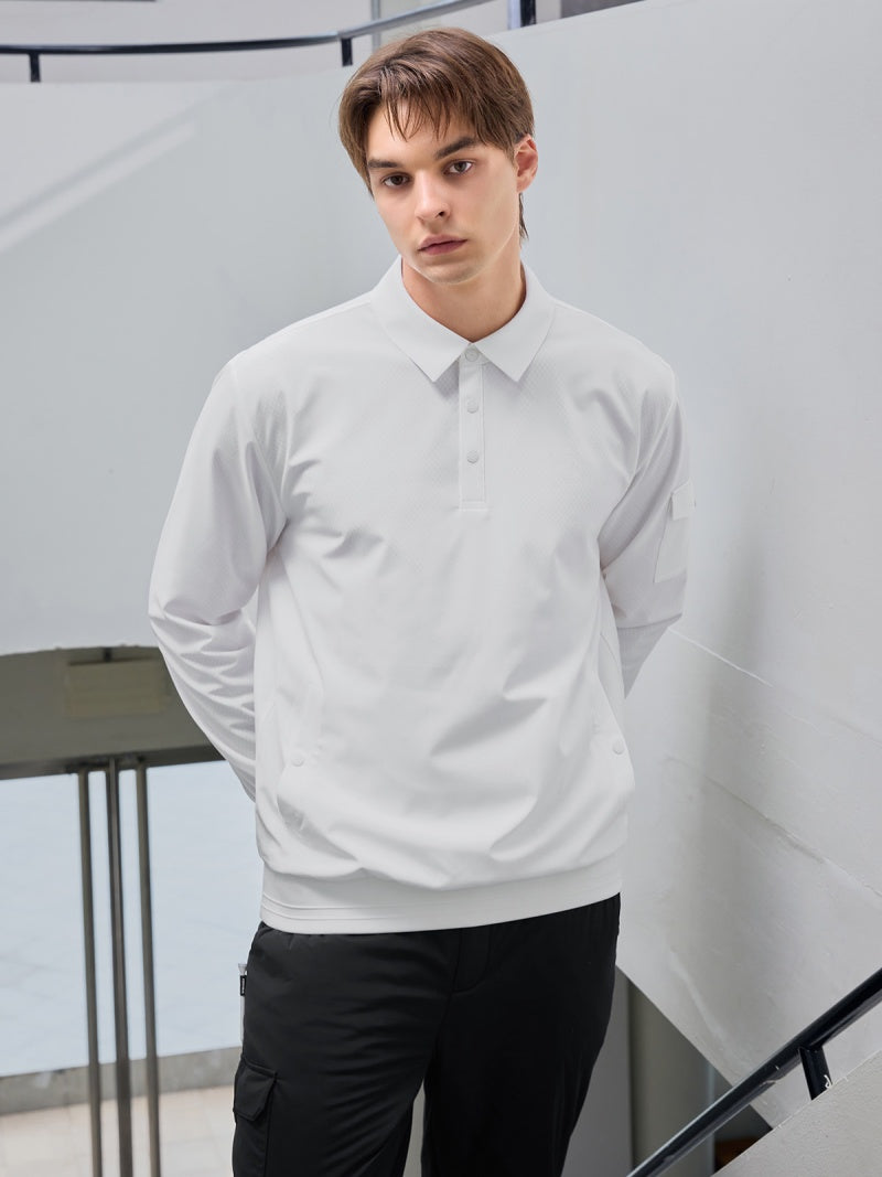 フレックス ウーブン ポロ 長袖