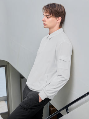 フレックス ウーブン ポロ 長袖