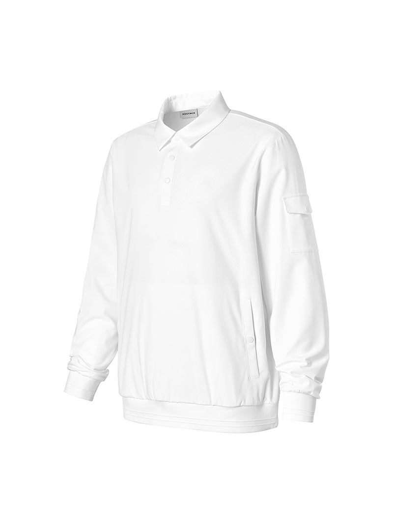 フレックス ウーブン ポロ 長袖