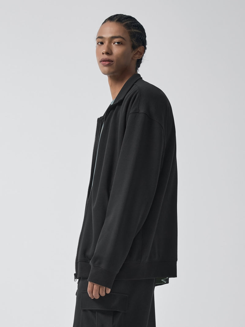 ファインコットン ハイネック ジップアップ (単品)