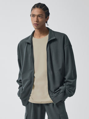 ファインコットン ハイネック ジップアップ (単品)