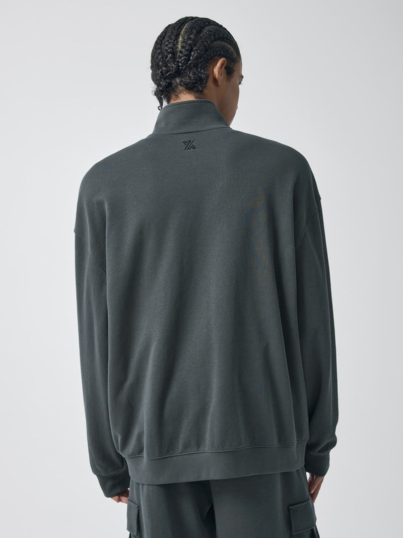 ファインコットン ハイネック ジップアップ (単品)