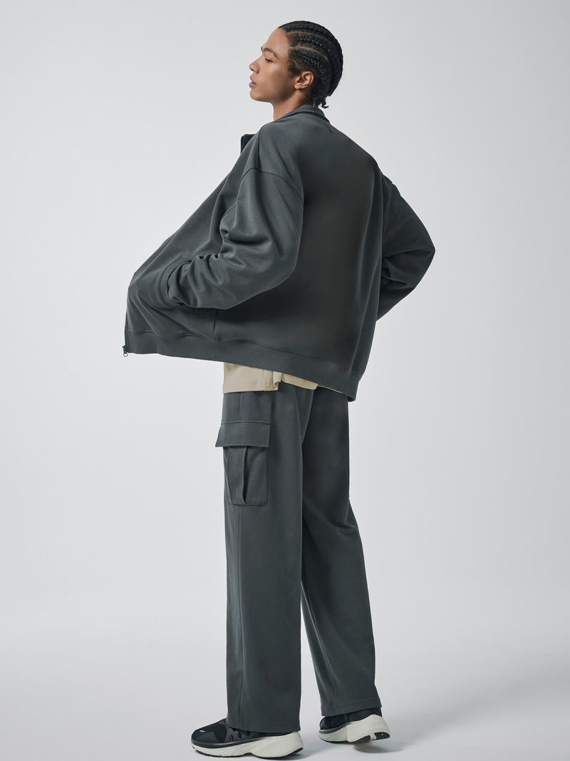 ファインコットン ハイネック ジップアップ (単品)