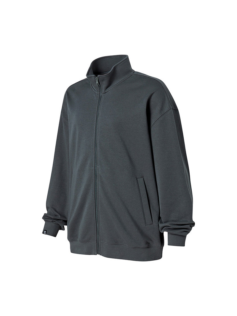 ファインコットン ハイネック ジップアップ (単品)