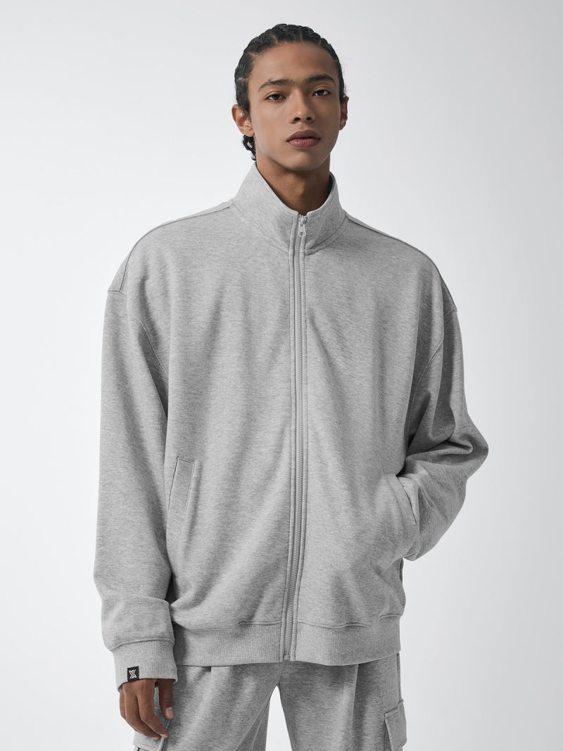 ファインコットン ハイネック ジップアップ (単品)