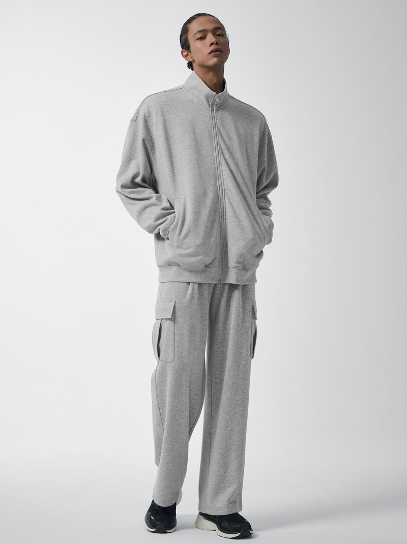 ファインコットン ハイネック ジップアップ (単品)