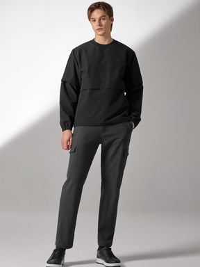 袖取り外し 裏起毛 ウーブン 長袖