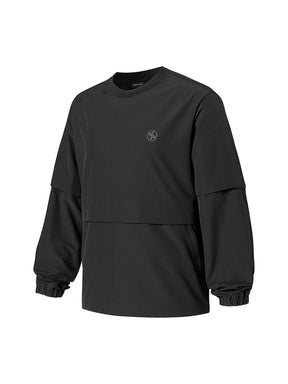 袖取り外し 裏起毛 ウーブン 長袖