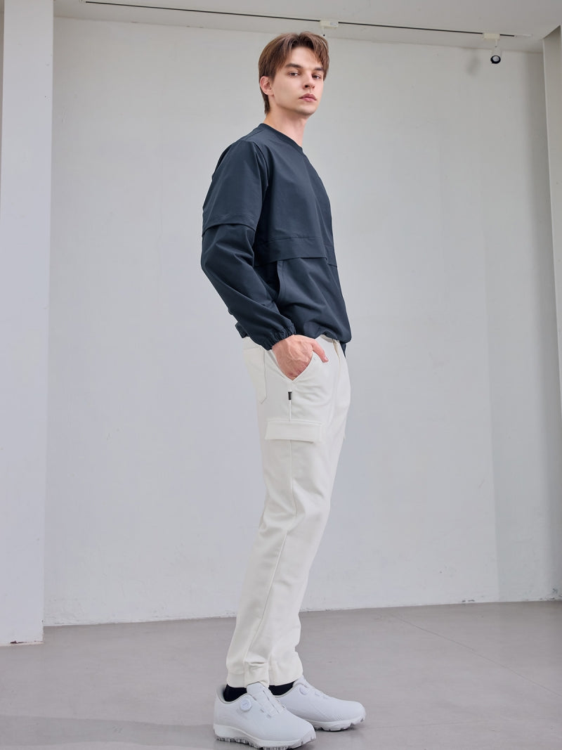 袖取り外し 裏起毛 ウーブン 長袖