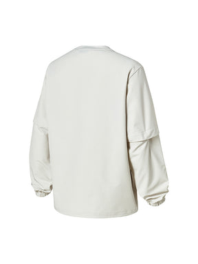 袖取り外し 裏起毛 ウーブン 長袖