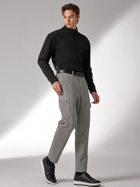 ロゴ入りライン ハーフジップアップ 長袖