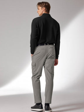 ロゴ入りライン ハーフジップアップ 長袖