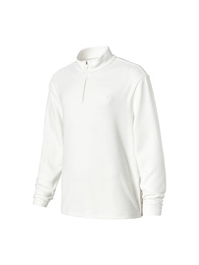 ロゴ入りライン ハーフジップアップ 長袖