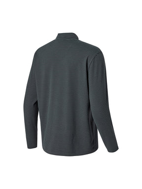 ボーダー モックネック 長袖