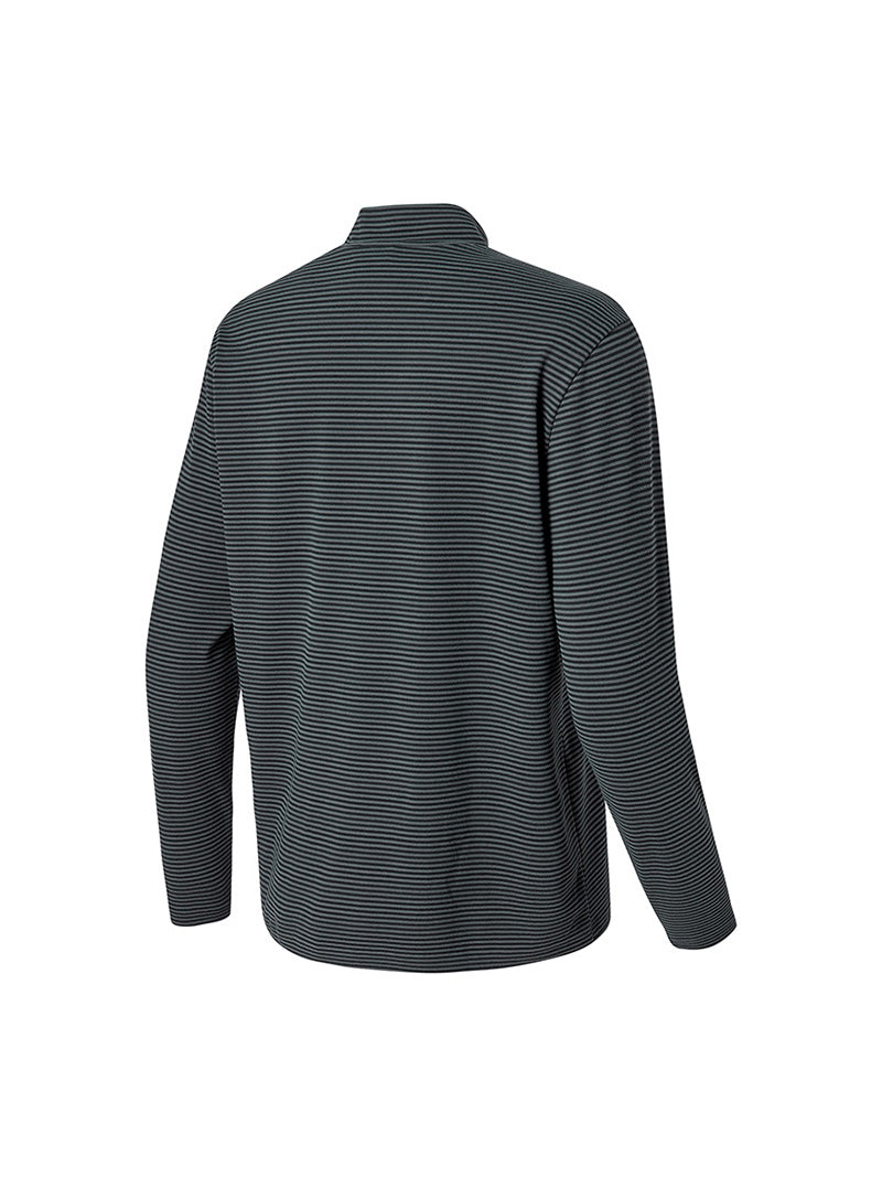 ボーダー モックネック 長袖