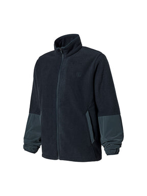 ウーブンミックス フリース  ジップアップ ジャケット