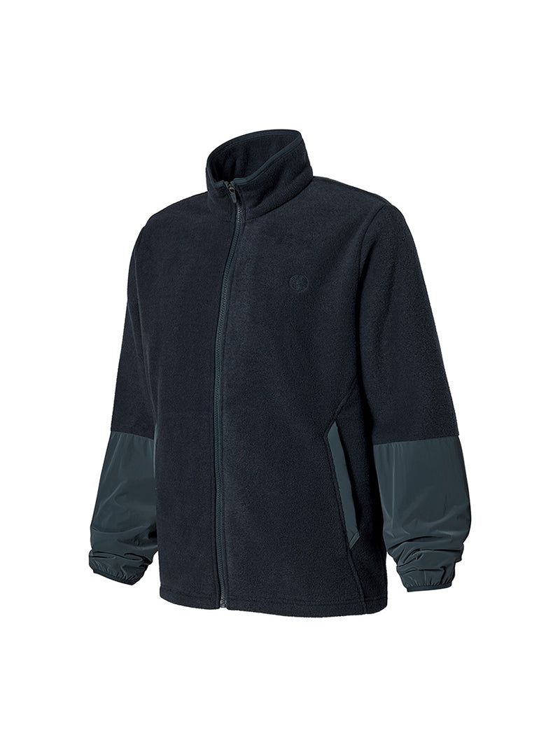 ウーブンミックス フリース  ジップアップ ジャケット