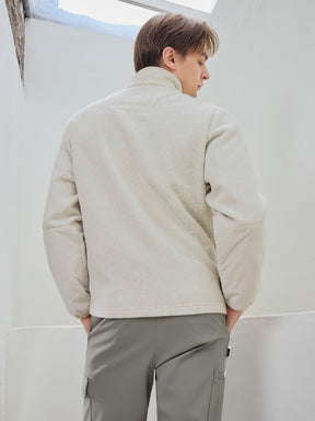 ウーブンミックス フリース  ジップアップ ジャケット