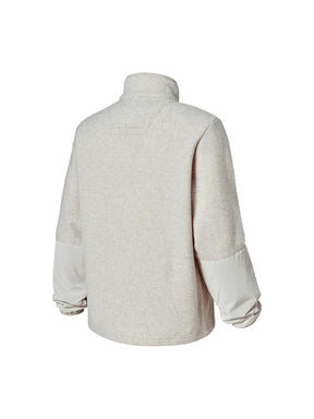 ウーブンミックス フリース  ジップアップ ジャケット