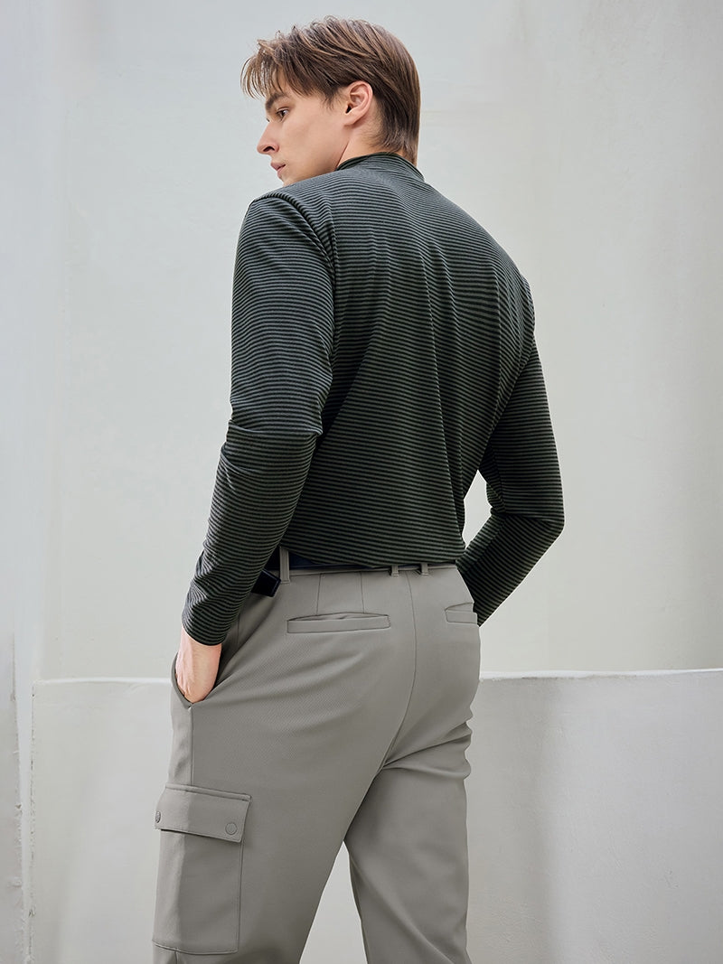 裏起毛 サイドバンディング カーゴパンツ