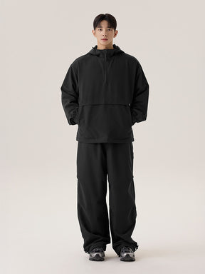 ライトリップストップ 裏起毛 ワイドパンツ (単品)