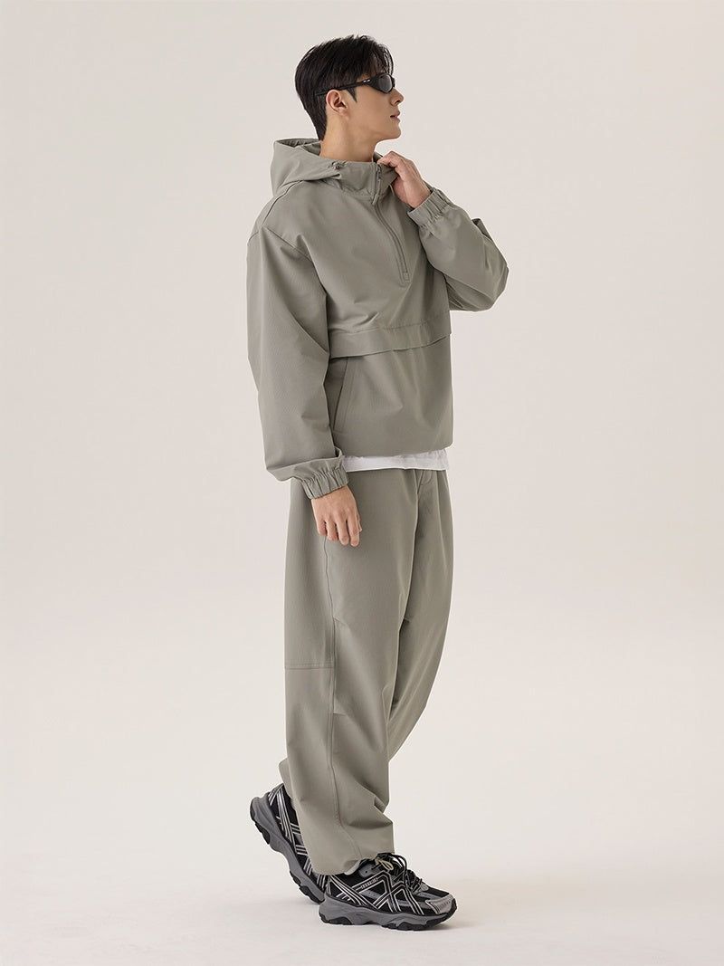 ライトリップストップ 裏起毛 ワイドパンツ (単品)