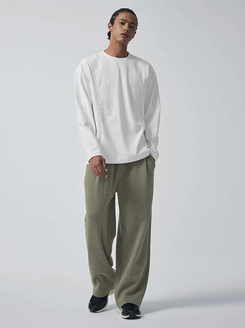 ウォームソフト ピンタック入り ワイドパンツ