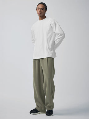 ウォームソフト ピンタック入り ワイドパンツ