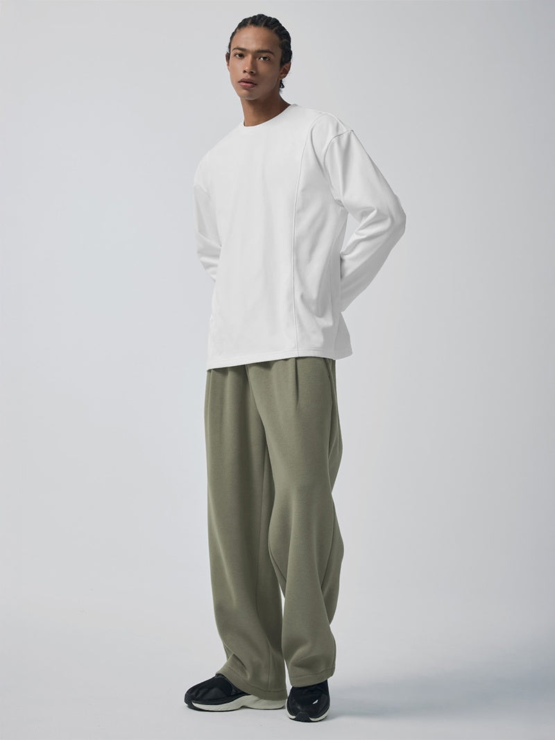 ウォームソフト ピンタック入り ワイドパンツ