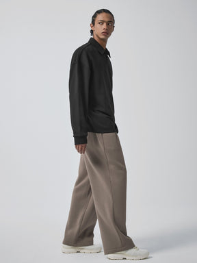 オープンカラー スウェットシャツ