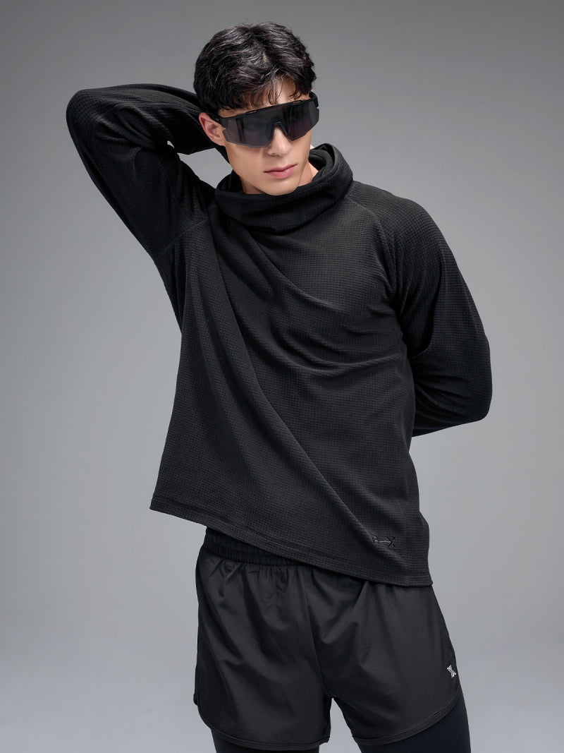 RX メンズ グリッドフリース パーカー