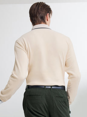 フリース ハーフジップアップ 襟付き 長袖