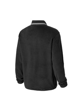 フリース ハーフジップアップ 襟付き 長袖