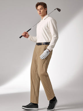 フリース ハーフジップアップ 襟付き 長袖