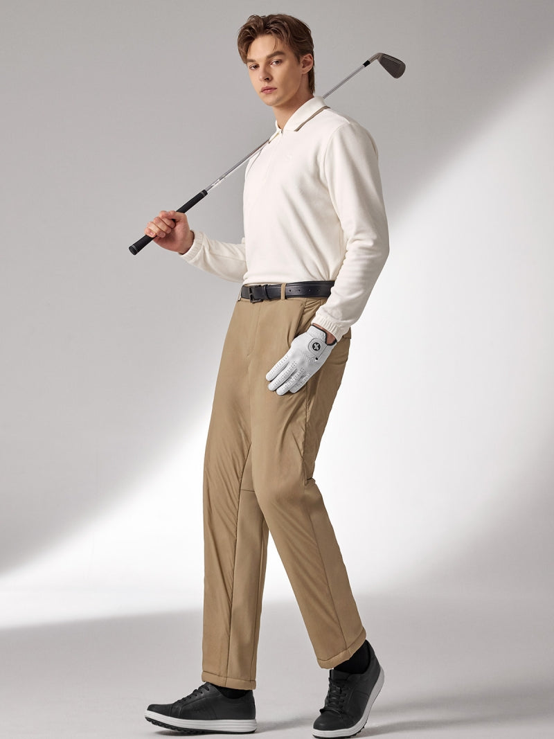 フリース ハーフジップアップ 襟付き 長袖