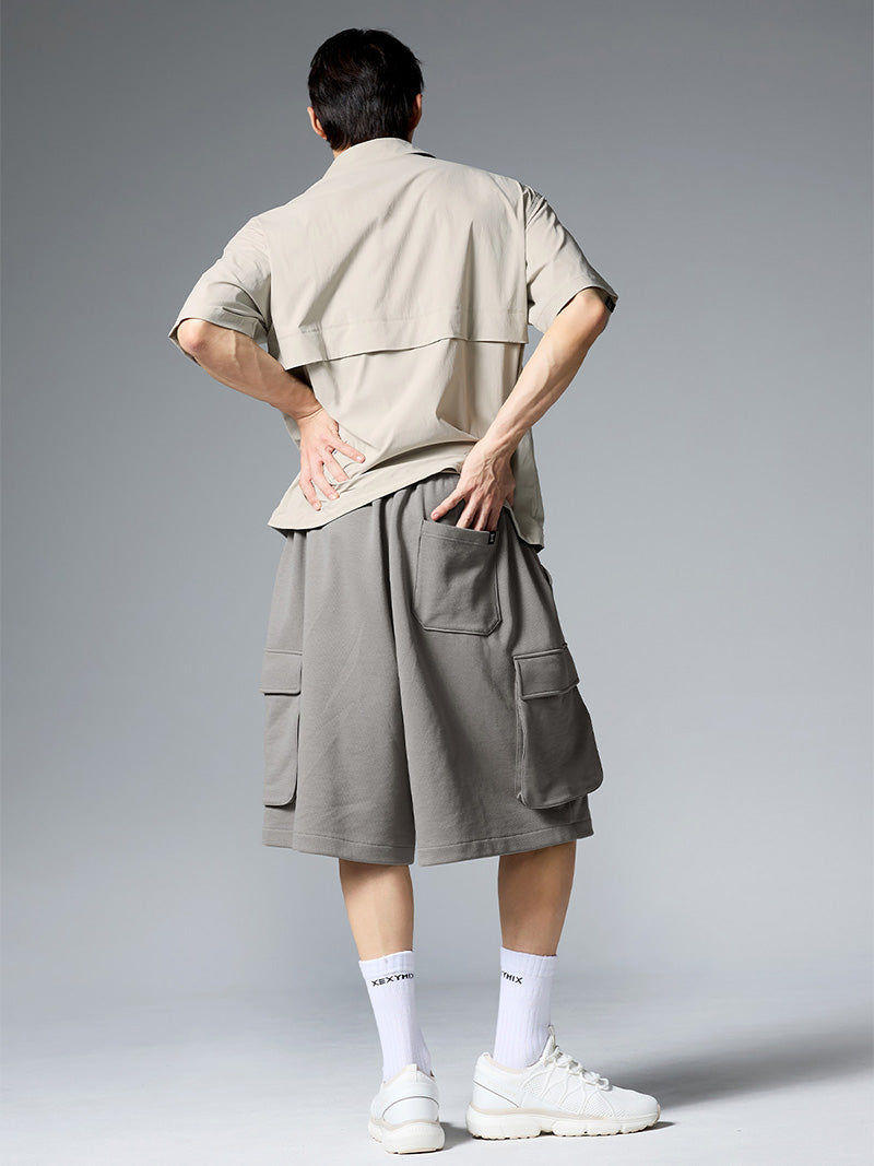 コットン メンズ バミューダ カーゴ ショートパンツ