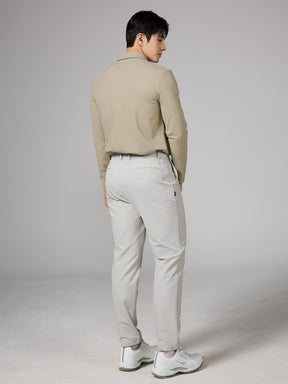 リブ メンズ ポロシャツ 長袖